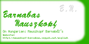 barnabas mauszkopf business card